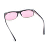 90s Style Flat Top Half Rim Narrow Rectangle Wrap Sport Sunglasses