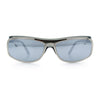 90s Style Flat Top Half Rim Narrow Rectangle Wrap Sport Sunglasses