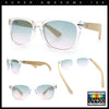 Hipster Bamboo Wood Arm Rectangle Clear Horn Rim Plastic Sunglasses