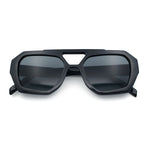 Hipster Octagonal Geometric Bold Rectangular Retro Plastic Racer Sunglasses