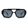 Hipster Octagonal Geometric Bold Rectangular Retro Plastic Racer Sunglasses