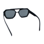 Hipster Octagonal Geometric Bold Rectangular Retro Plastic Racer Sunglasses