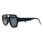 Hipster Octagonal Geometric Bold Rectangular Retro Plastic Racer Sunglasses