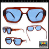 Hipster Octagonal Geometric Bold Rectangular Retro Plastic Racer Sunglasses
