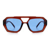 Hipster Octagonal Geometric Bold Rectangular Retro Plastic Racer Sunglasses