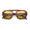 Hipster Octagonal Geometric Bold Rectangular Retro Plastic Racer Sunglasses