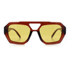 Hipster Octagonal Geometric Bold Rectangular Retro Plastic Racer Sunglasses