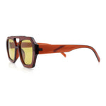 Hipster Octagonal Geometric Bold Rectangular Retro Plastic Racer Sunglasses