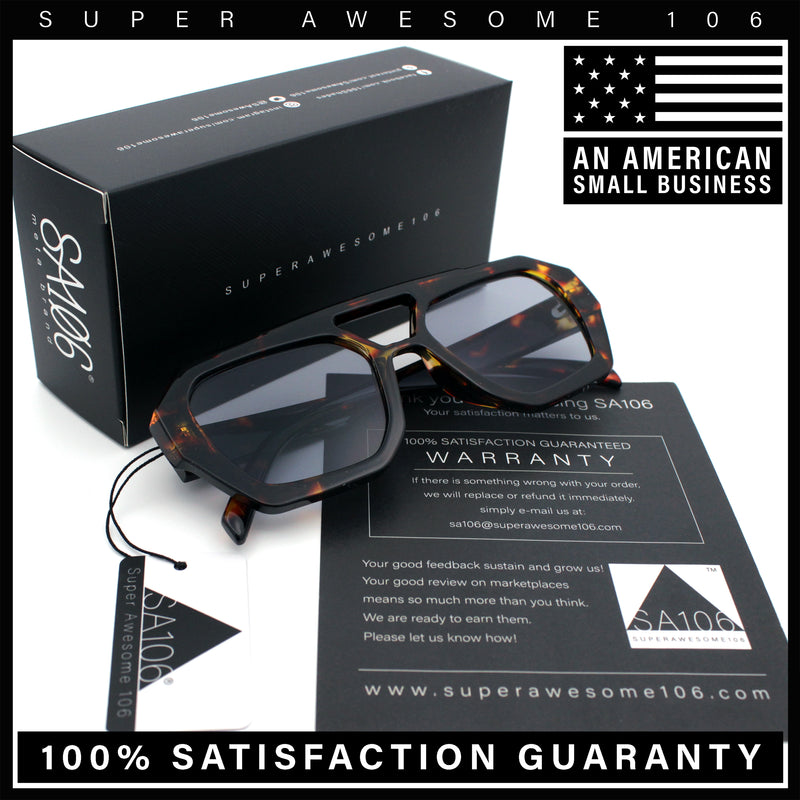 Hipster Octagonal Geometric Bold Rectangular Retro Plastic Racer Sunglasses