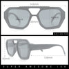 Hipster Octagonal Geometric Bold Rectangular Retro Plastic Racer Sunglasses