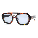 Hipster Octagonal Geometric Bold Rectangular Retro Plastic Racer Sunglasses