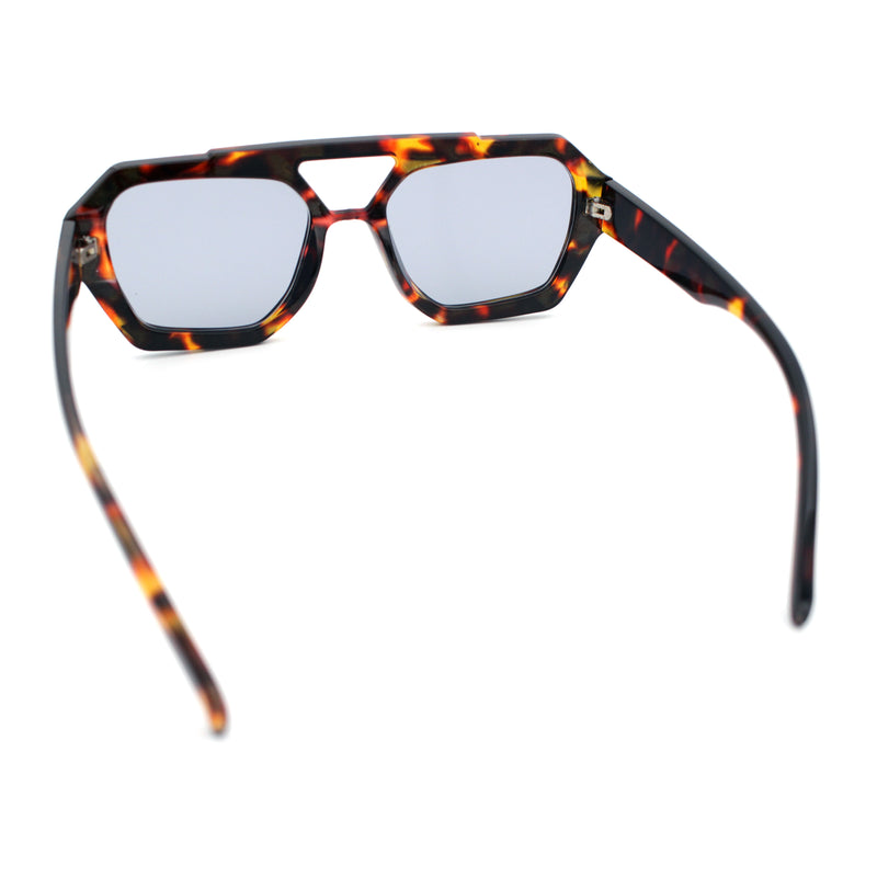 Hipster Octagonal Geometric Bold Rectangular Retro Plastic Racer Sunglasses
