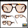 Hipster Octagonal Geometric Bold Rectangular Retro Plastic Racer Sunglasses