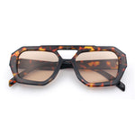 Hipster Octagonal Geometric Bold Rectangular Retro Plastic Racer Sunglasses