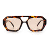 Hipster Octagonal Geometric Bold Rectangular Retro Plastic Racer Sunglasses