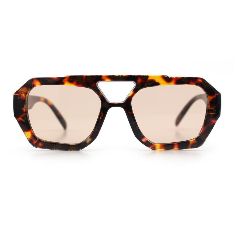 Hipster Octagonal Geometric Bold Rectangular Retro Plastic Racer Sunglasses
