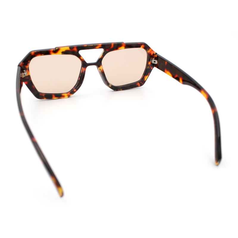 Hipster Octagonal Geometric Bold Rectangular Retro Plastic Racer Sunglasses