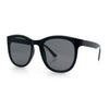 Unique Curved Inset Lens Horn Rim Plastic Retro Hipster Sunglasses