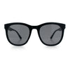 Unique Curved Inset Lens Horn Rim Plastic Retro Hipster Sunglasses