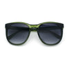 Unique Curved Inset Lens Horn Rim Plastic Retro Hipster Sunglasses