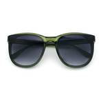 Unique Curved Inset Lens Horn Rim Plastic Retro Hipster Sunglasses