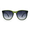 Unique Curved Inset Lens Horn Rim Plastic Retro Hipster Sunglasses