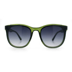 Unique Curved Inset Lens Horn Rim Plastic Retro Hipster Sunglasses