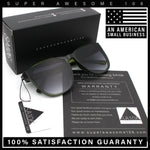 Unique Curved Inset Lens Horn Rim Plastic Retro Hipster Sunglasses