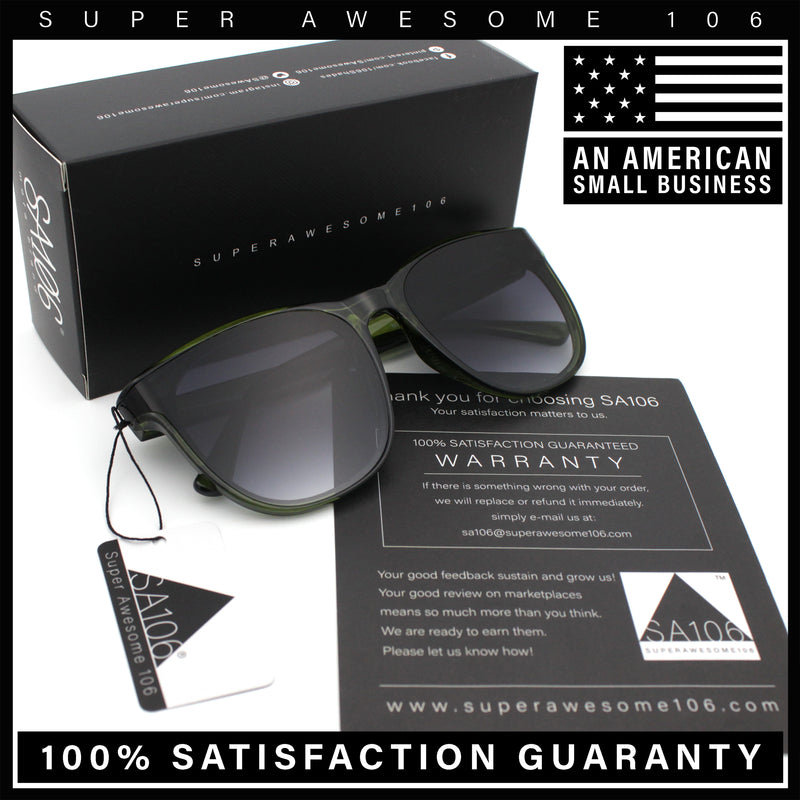Unique Curved Inset Lens Horn Rim Plastic Retro Hipster Sunglasses