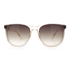Unique Curved Inset Lens Horn Rim Plastic Retro Hipster Sunglasses