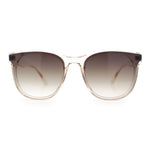 Unique Curved Inset Lens Horn Rim Plastic Retro Hipster Sunglasses