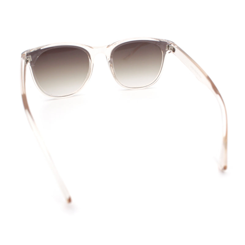 Unique Curved Inset Lens Horn Rim Plastic Retro Hipster Sunglasses