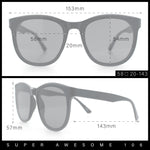 Unique Curved Inset Lens Horn Rim Plastic Retro Hipster Sunglasses