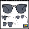 Unique Curved Inset Lens Horn Rim Plastic Retro Hipster Sunglasses