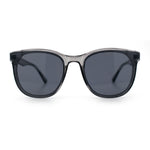Unique Curved Inset Lens Horn Rim Plastic Retro Hipster Sunglasses