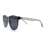 Unique Curved Inset Lens Horn Rim Plastic Retro Hipster Sunglasses