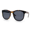 Unique Curved Inset Lens Horn Rim Plastic Retro Hipster Sunglasses