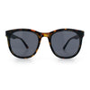 Unique Curved Inset Lens Horn Rim Plastic Retro Hipster Sunglasses