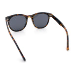 Unique Curved Inset Lens Horn Rim Plastic Retro Hipster Sunglasses
