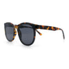 Unique Curved Inset Lens Horn Rim Plastic Retro Hipster Sunglasses
