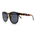 Unique Curved Inset Lens Horn Rim Plastic Retro Hipster Sunglasses