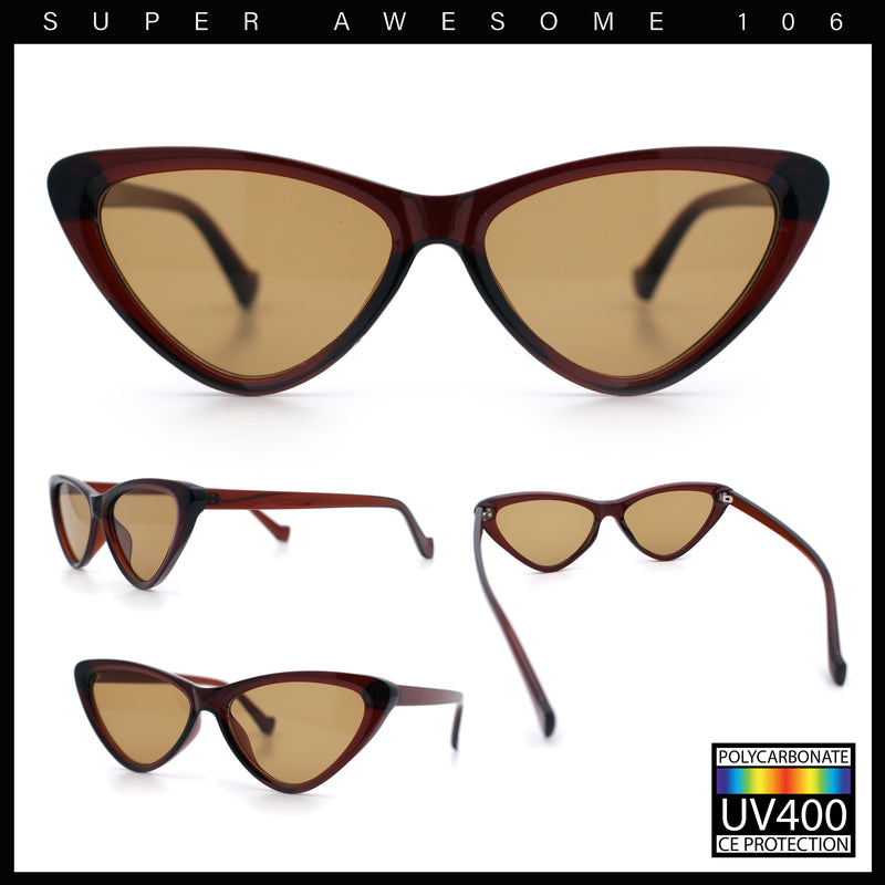 Womens Triangle Gothic Fashion Cat Eye Plastic Retro Sunglasses