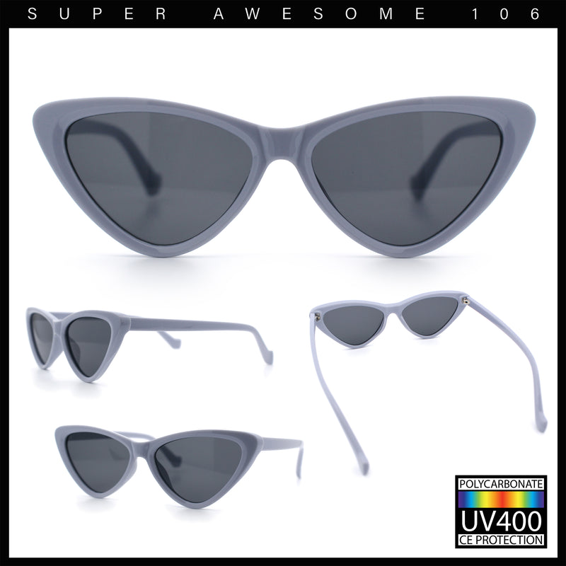 Womens Triangle Gothic Fashion Cat Eye Plastic Retro Sunglasses