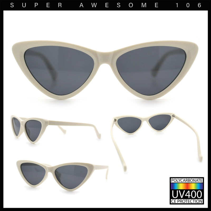 Womens Triangle Gothic Fashion Cat Eye Plastic Retro Sunglasses