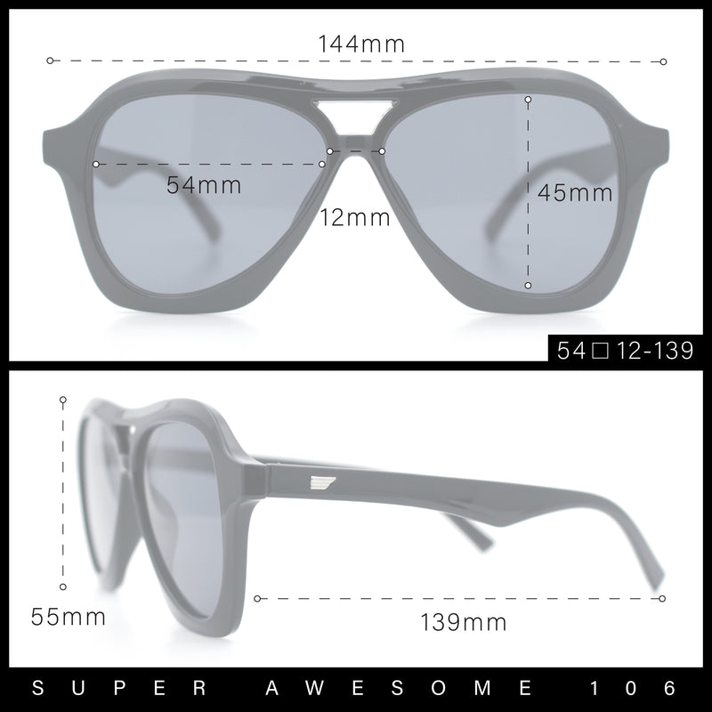 Womens Boyfriend Large Retro Vintage Style Thick Plastic Racer Sunglasses