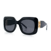 Womens Mod Thick Plastic Rectangle Designer Fashion Butterfly Sunglasses