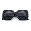 Womens Mod Thick Plastic Rectangle Designer Fashion Butterfly Sunglasses
