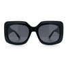 Womens Mod Thick Plastic Rectangle Designer Fashion Butterfly Sunglasses