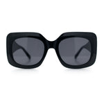 Womens Mod Thick Plastic Rectangle Designer Fashion Butterfly Sunglasses