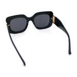 Womens Mod Thick Plastic Rectangle Designer Fashion Butterfly Sunglasses